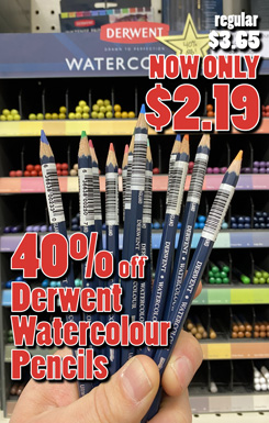 Derwent Watercolour Pencils on sale