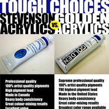 Golden-vs-Stevenson acrylics