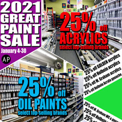 january 2021 great paint sale at art placement art supplies in saskatoon