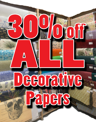 30 percent off all decorative papers december 2021