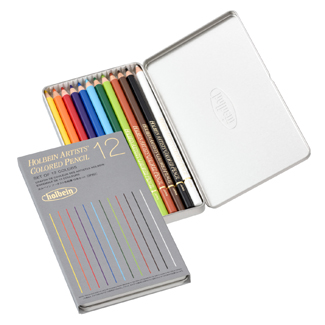 Holbein Artists Colored Pencils 12 basic tones set