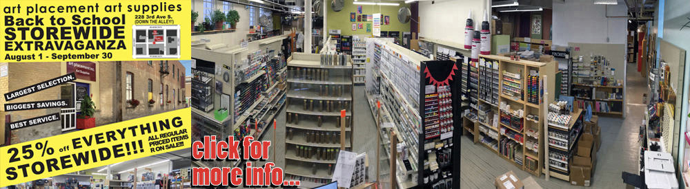 art placement art supply store