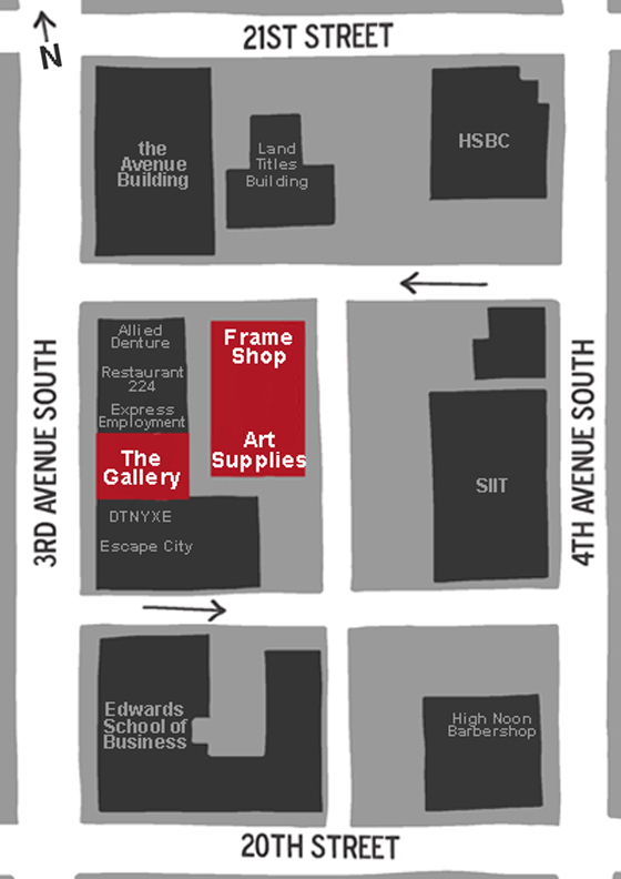 art placement art supplies street map