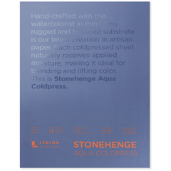 Stonehenge Aqua Watercolor Paper 22x30 - 300lb, Cold-Press (10 Sheets)