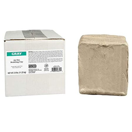 Amaco air dry clay 25lb block gray