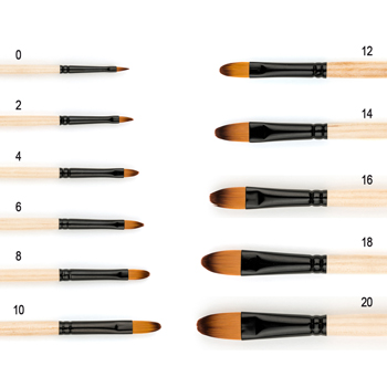 art pro brushes series 420 gold synthetic filbert