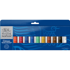 Cotman 12 colour watercolour tube set
