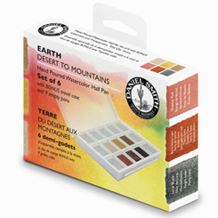 daniel smith xf watercolor set of 6 earth tones