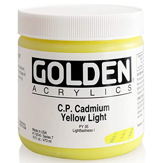 GOLDEN Open Acrylic Paints C.P. Cadmium Yellow Primrose 8 oz