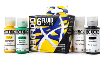 Golden Fluid Acrylics 6-color intro set