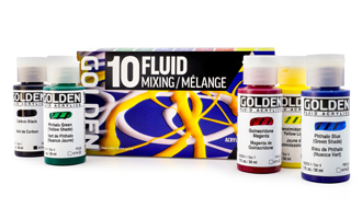 Golden Fluid Acrylic 10-color Mixing Set