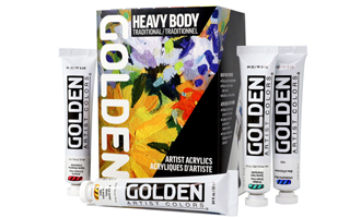 Golden Heavy Body Artist Acrylic, 16 oz, Fluorescent Pink 