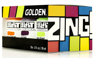 golden artist colors soflat matte acrylics zing set