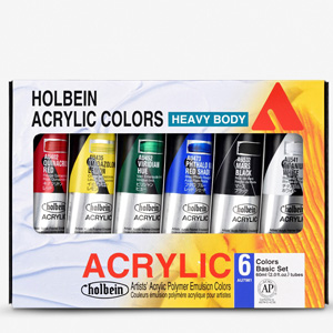 Holbein Heavy Body Acrylic 6-colour set