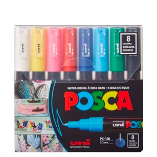 posca paint marker set of 8 pc-1m markers