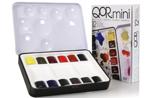 qor watercolor 12 half pan set