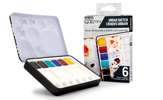 QoR watercolor 6 pan urban sketching set