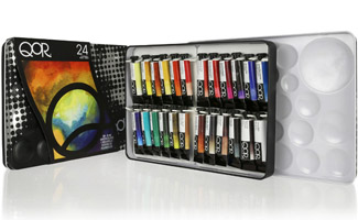 qor watercolors deluxe 24 color set