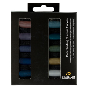 Rembrandt soft pastel half stick 10 set - Dark Shades