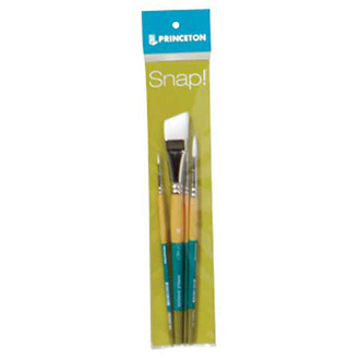 princeton series 9850 snap short handle nylon bristle brush set