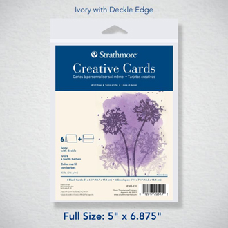 Strathmore Creative Greeting Cards IVORY 5x7 6pack