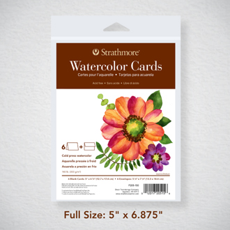 Strathmore 400 Watercolor Greeting Cards 5x7 6pack