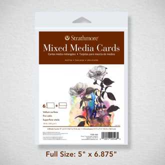 Strathmore 400 Mixed Media Greeting Cards 5x7 6pack