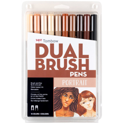 tombow dual brush pen set of 10 portrait