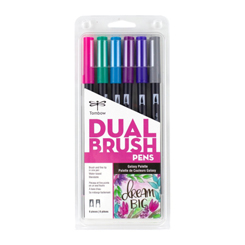 tombow dual brush pen set of 6 galaxy
