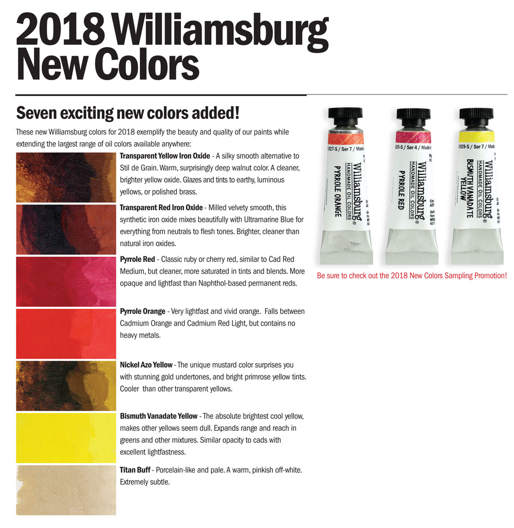 Williamsburg Oil Paint Color Chart