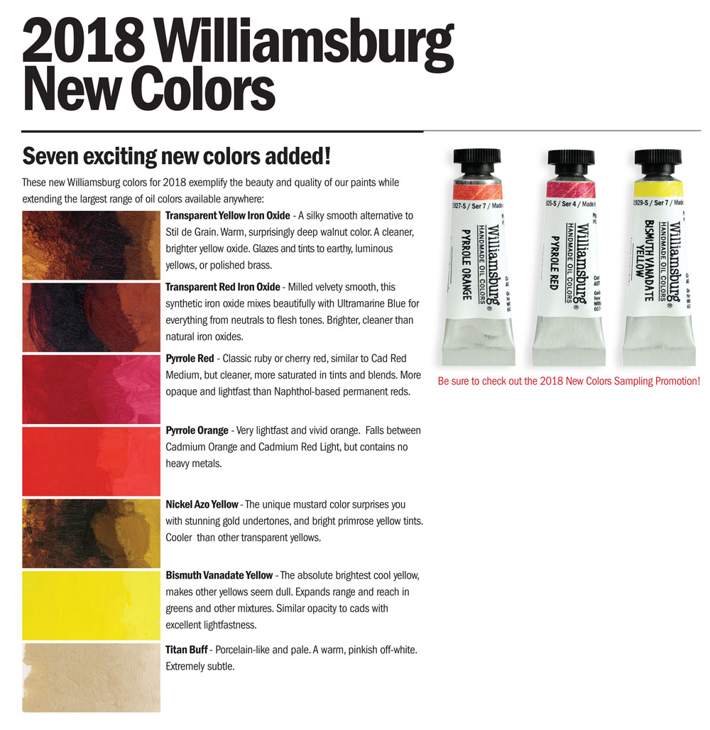 Williamsburg Oil Color Chart