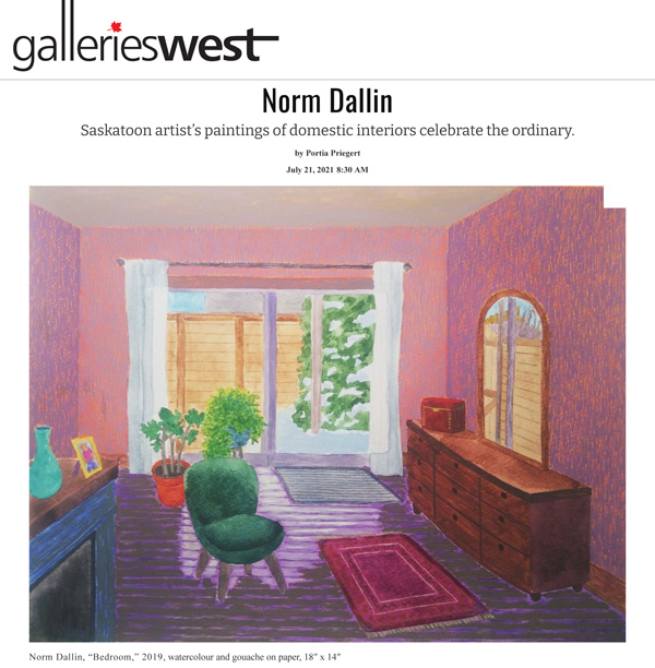 Norm Dallin reviewed by GalleriesWest