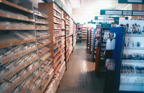 the art supplies store in the late 1980s or early 1990s